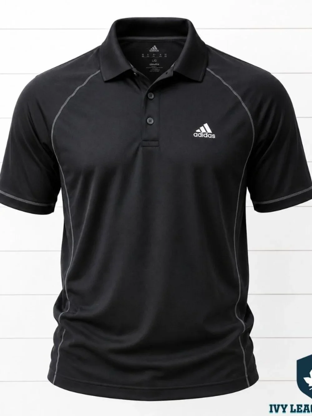 Adidas ClimaLite Polo Shirt Mens Large Black Performance Golf Athletic Stretch